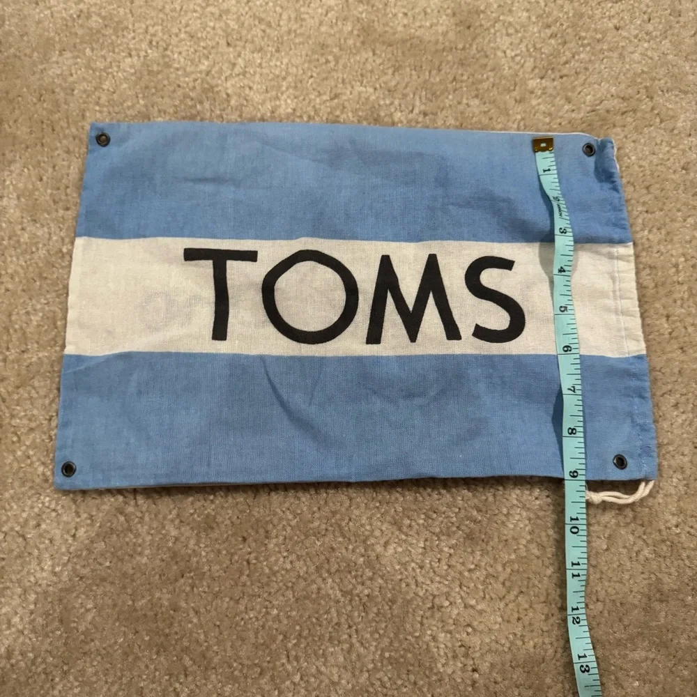 TOMS Blue and White dust bag